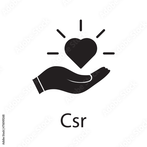 Csr icon. Simple creative icon, Csr icon for templates, vector illustration on white background..eps