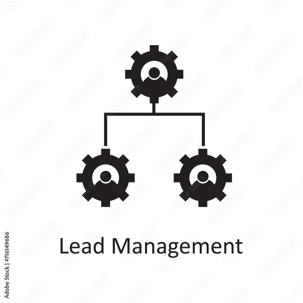 Lead Management vector icon illustration. Filled flat Lead Management icon for computer and mobile. simple illustration on white background..eps Lead Management vector icon illustration. Filled flat Lead Management icon for computer and mobile. simple illustration on white background..eps