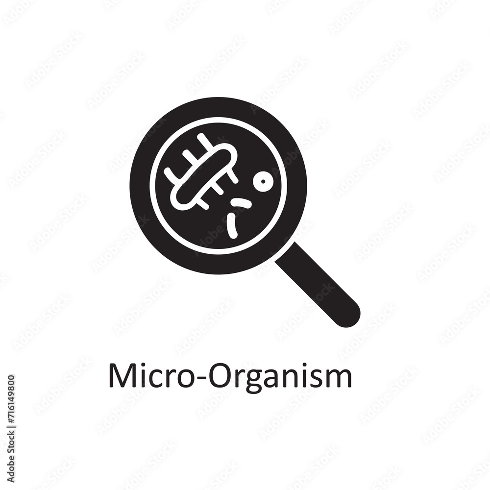 Micro-Organism icon simple flat trendy style illustration on white background..eps Micro-Organism icon simple flat trendy style illustration on white background..eps