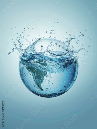 World water day Poster design  realistic  HD  copy space - generative ai