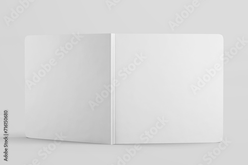 Quadro em tela front and back empty rounded square hard cover children story education book rea