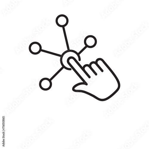 Touchpoint icon. Creative touchpoint icon for templates, trendy style illustration on white background..eps