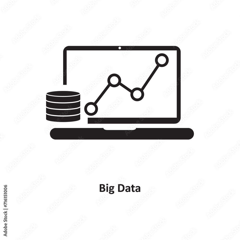 Big Data simple icon, Big Data icon element. flat trendy style illustration on white background..eps Big Data simple icon, Big Data icon element. flat trendy style illustration on white background..eps