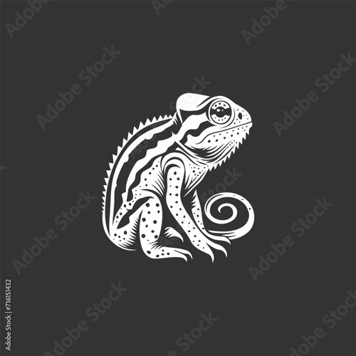 Chameleon logo design vector illustration