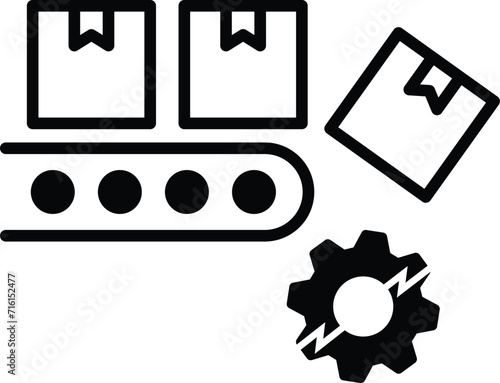 excessive production losses icon cost of loss vector sign illustration symbol