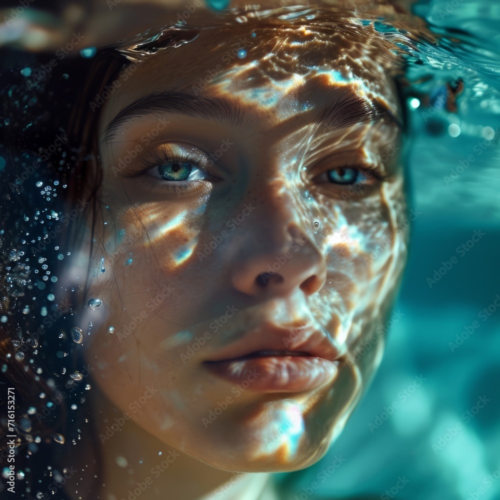 Underwater Portrait Photo of a Woman