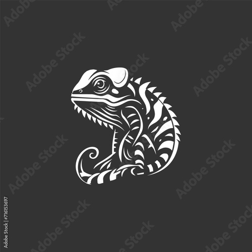 Chameleon logo design vector illustration