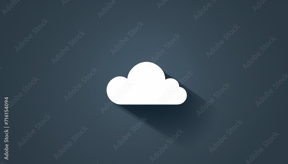 Minimalistic Cloud Icon in Flat Design Style Minimalistic Cloud Icon in Flat Design Style
