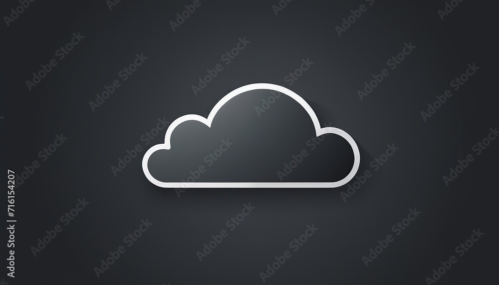Cloud Icon in Flat Design: A Modern Illustration Cloud Icon in Flat Design: A Modern Illustration