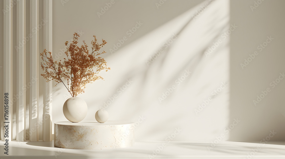 Vase With Plant on Table, Simple and Elegant Decor for Any Space