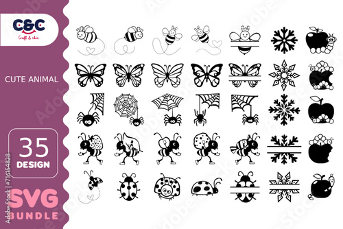 Set of Animal Silhouette Design SVG Files