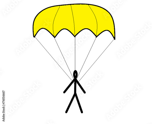 man with parachute