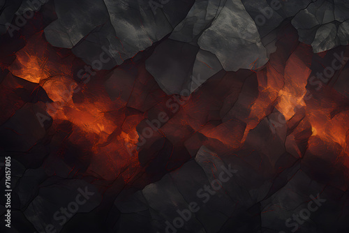 abstract glowing cracked rock surface texture