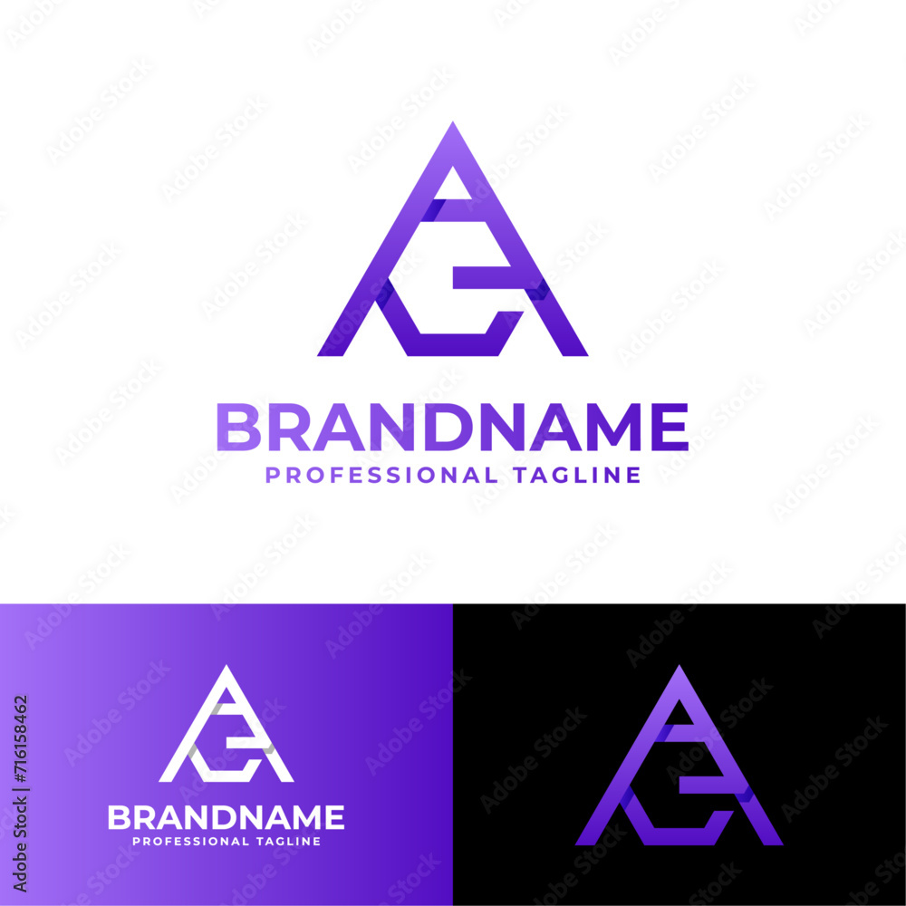 Letter AE Monogram Logo, suitable for business with AE or EA initials Letter AE Monogram Logo, suitable for business with AE or EA initials