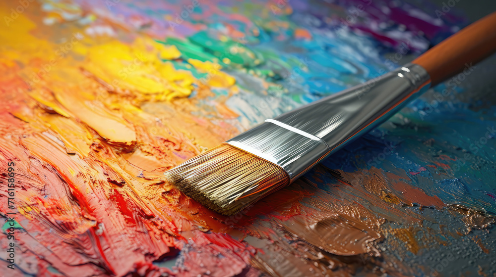 3D Paint Brush Vector Icon Background Design 3D Paint Brush Vector Icon Background Design