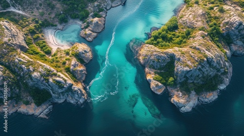 aerial view background ocean seashore, sea bay, seashore