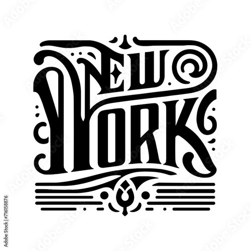 "Design 'NEW YORK' lettering in early 20th-century vintage style, suitable for t-shirts, stickers, posters. Blend historical charm with modern appeal, embodying New York's timeless spirit."