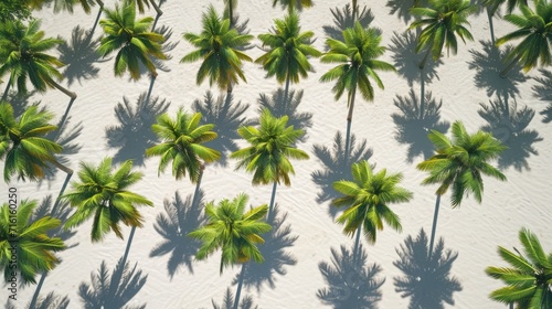 aerial view background palm trees