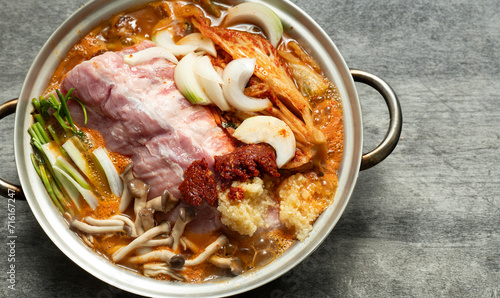 Braised back ribs with kimchi, Korean cuisine