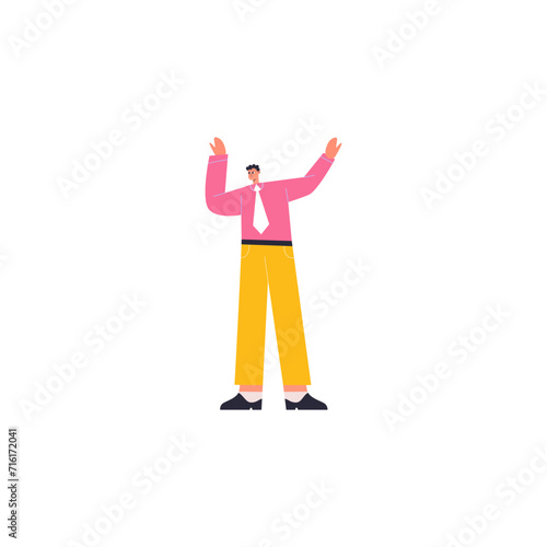 pose of people going to work in pink clothes person