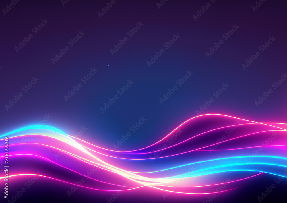Fototapeta premium Ethereal Elegance: Neon Nights Series.