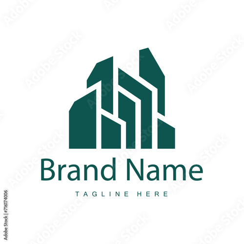 Modern City Building Logo Design, Luxurious and Simple Urban Architecture