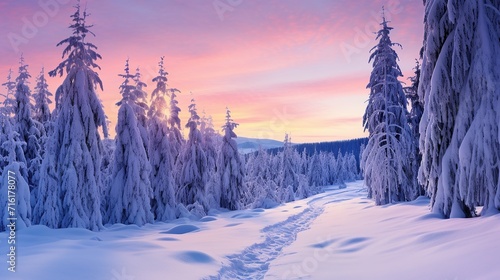 cool winter panoramic landscape © Dament