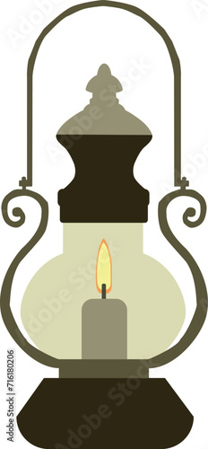 Minimalist vintage style lamp icon