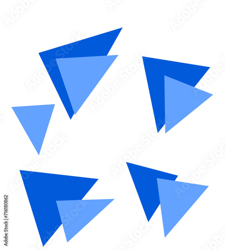 Free Download arrow icon triangle pattern with blue color elemen simple aesthetic  - GFXLoad