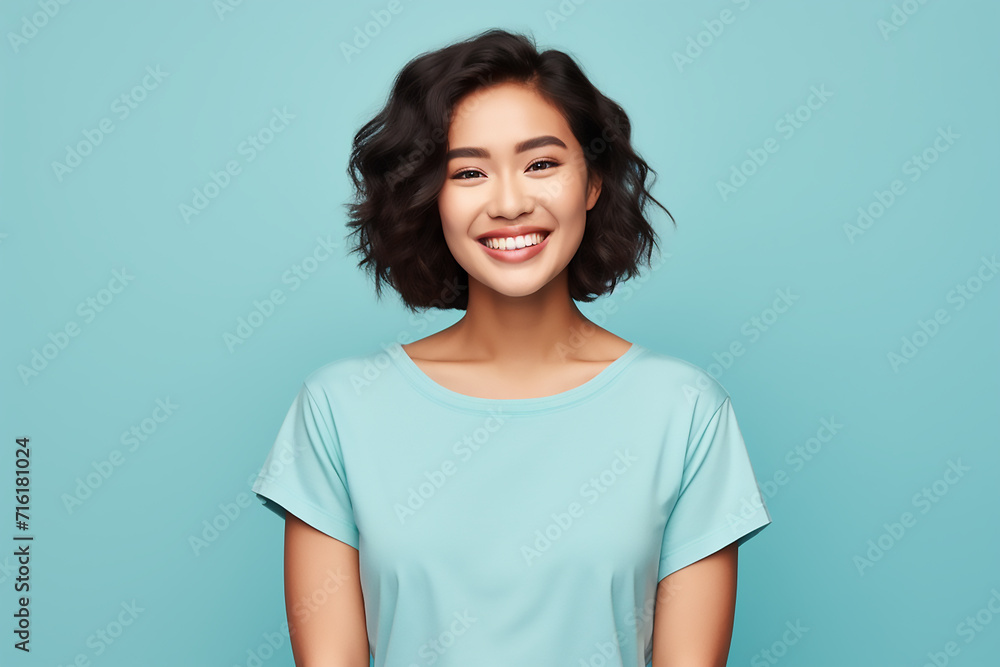 woman showing thumbs up sign with generative ai woman showing thumbs up sign with generative ai