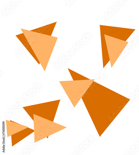 Free Download set of planes triangle pattern with orange brown color elemen - GFXLoad