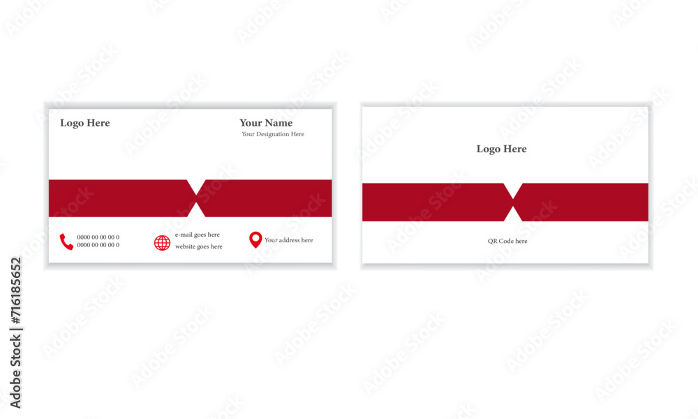 Business Card with simple but elegant design. White color is the symbol of purity. Layers are well maintained and fully editable. 