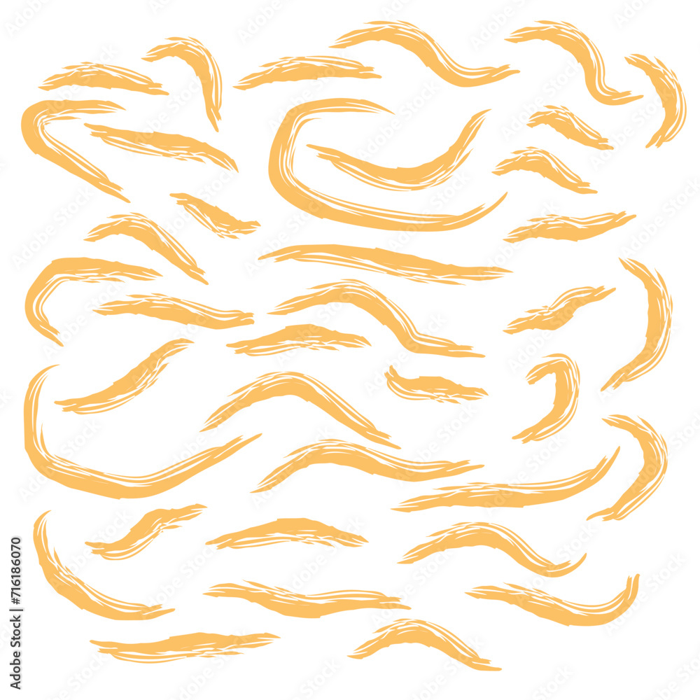 Obraz premium doodle brush stroke curly lines seamless pattern. Pencil squiggles ornament. Scribble brush strokes vector background. Vector calligraphy grunge swirls.