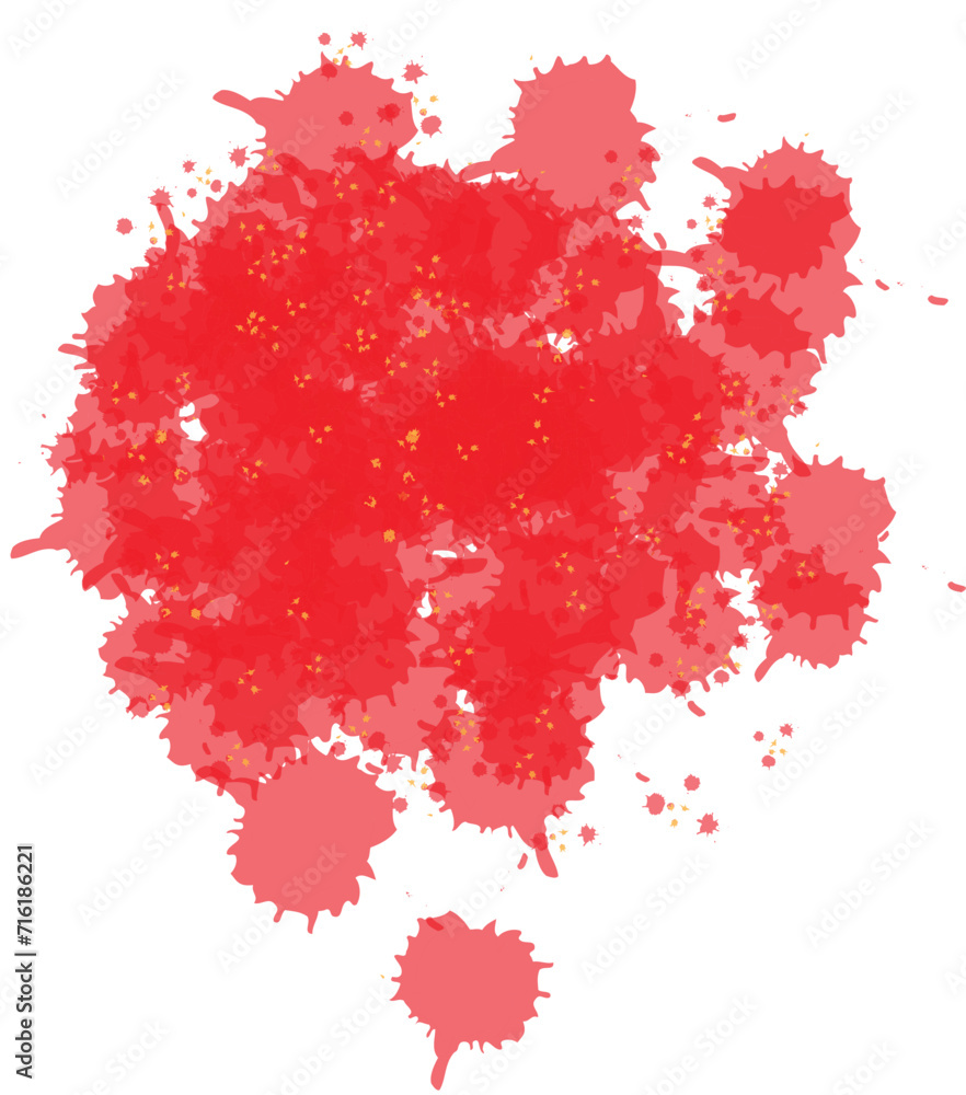 Red ink splashes. Vector red ink splatter background. 11:11 Red ink splashes. Vector red ink splatter background. 11:11