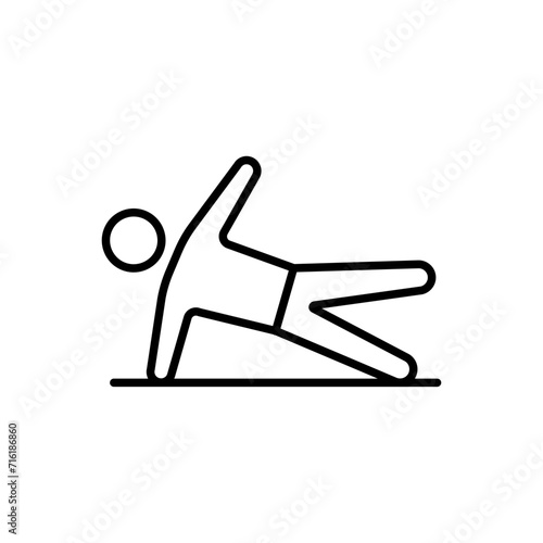 Workout outline icons, minimalist vector illustration ,simple transparent graphic element .Isolated on white background