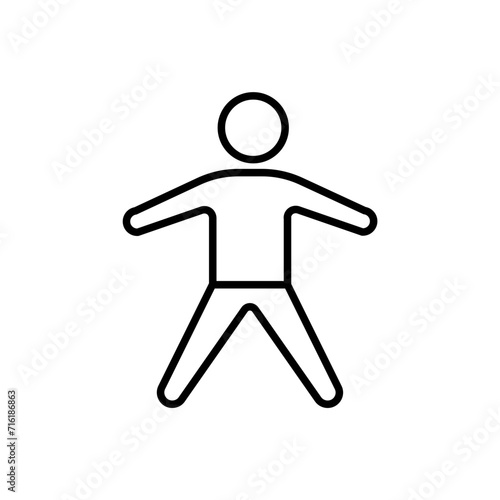 Workout outline icons, minimalist vector illustration ,simple transparent graphic element .Isolated on white background