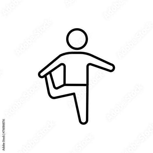 Balancing outline icons, minimalist vector illustration ,simple transparent graphic element .Isolated on white background