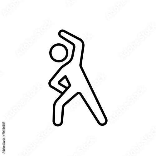 Workout outline icons, minimalist vector illustration ,simple transparent graphic element .Isolated on white background