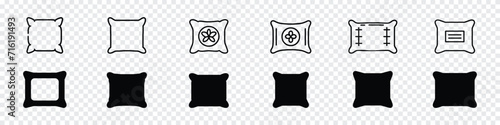 Pillow icon, Pillow Line icon, Pillow thin Line icon , sleep symbol, Pillow Vector icons, Sleeping icon photo