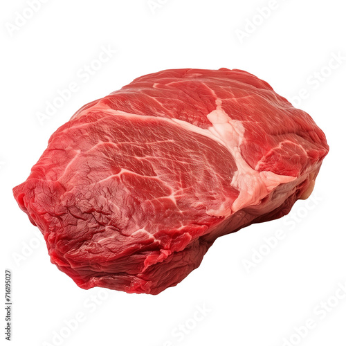 Cheek of beef- Isolated on transparent background 