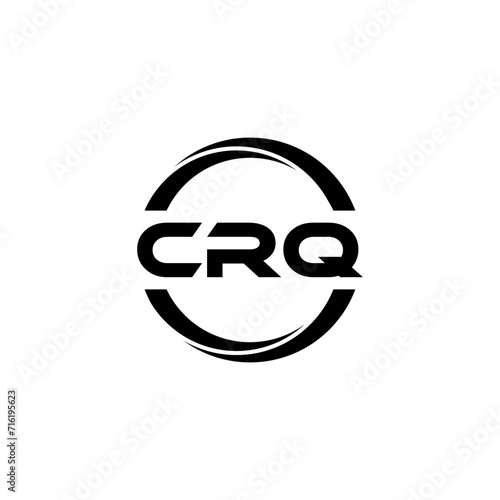 CRQ letter logo design with white background in illustrator, cube logo, vector logo, modern alphabet font overlap style. calligraphy designs for logo, Poster, Invitation, etc.