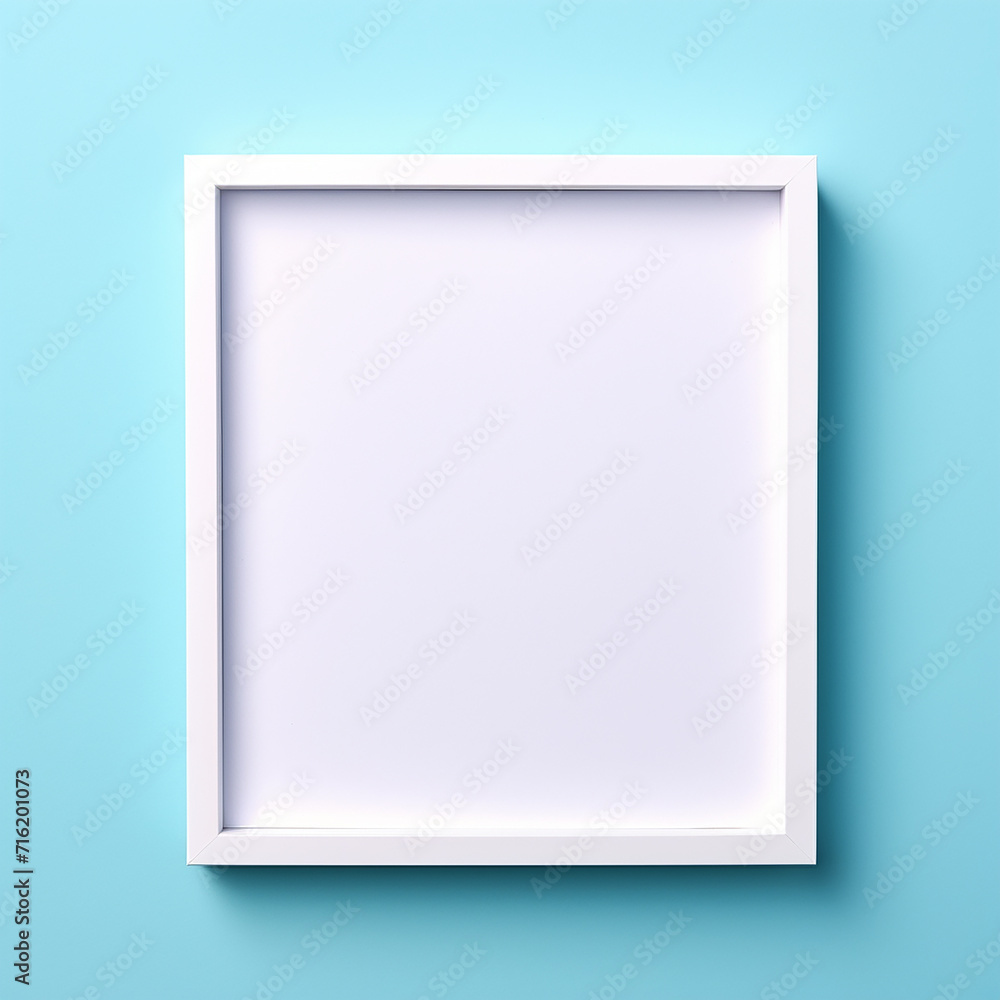 11_square_photo_frame_on_solid_color_background_with_blu 11_square_photo_frame_on_solid_color_background_with_blu