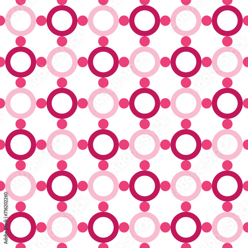 Pink shade circle pattern. Circle vector seamless pattern. Decorative element, wrapping paper, wall tiles, floor tiles, bathroom tiles.