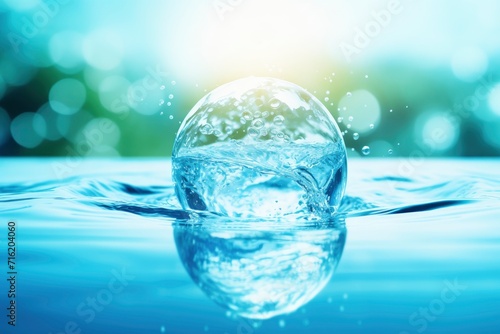 world water day background , copy space - generative ai