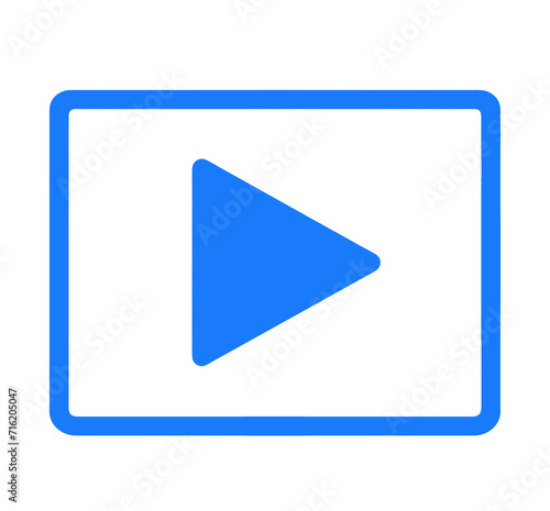 Free Download シンプルな青色の再生アイコン	
 - GFXLoad
