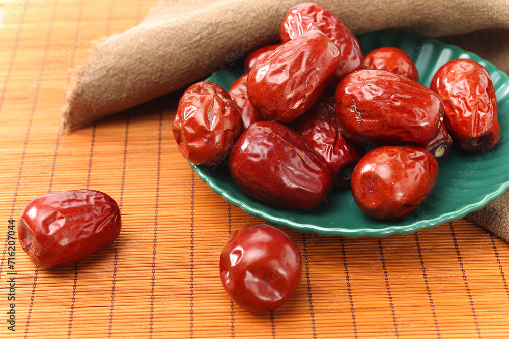 Dried red dates Dried jujubes Dehydrated Chinese dates Preserved red