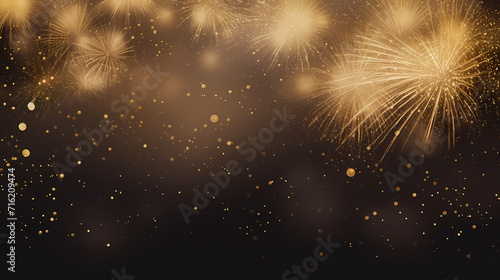 Beautiful creative holiday background with fireworks and sparkles