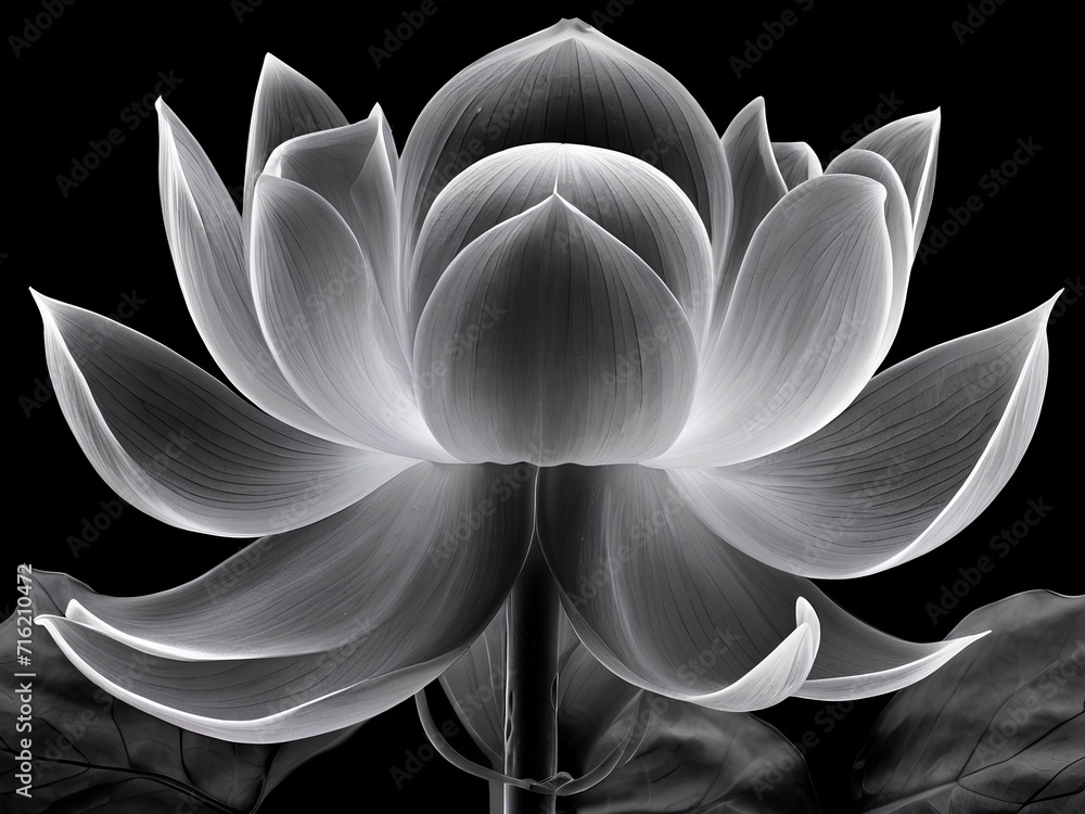 white lotus flower, Generative AI