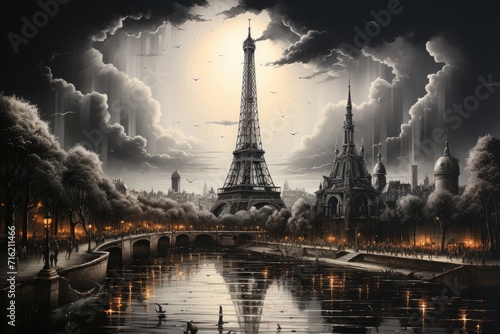 Visiting the iconic Eiffel Tower in Paris, France. © ToonArt