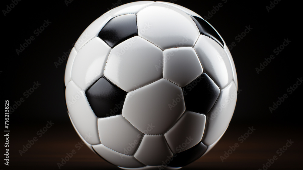 soccer ball isolated on black